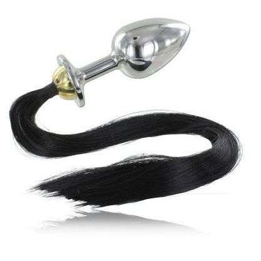 Gioiello Fantasmagorico Bocciolo Rosa Coda di Cavallo Nera 9 cm